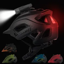 Kletterhelme CYCABEL Herren MTB Fahrradhelm Bike Safely Cap Ultraleichter Bergstraßenradsport Sportreiten mit LED-Licht 231109