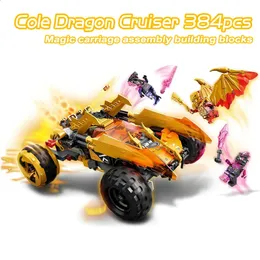 Blocks Season 17 Ninja Series Cole Dragon Cruiser Building Blocks Fit 71769 Chariot Figures Bricks Toys For Boys Kids Birthday Gifts 231109