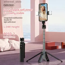 Selfie Monopiedi Selfie Stick in lega di alluminio con telecomando wireless rimovibile e mini treppiede Selfie Stick Q231110