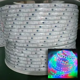 12V 24V WS2811 IC 5050 RGB LED 픽셀 유연한 스트립 조명 벨트 주소 드림 컬러 60LED/M 4PIN IP68 방수 방수