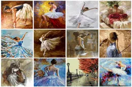 AZQSD Painting By Numbers Ballet Dancer Coloring By Numbers Arcylic Oil Painting Portrait Pictures Oil Painting By Numbers9931308