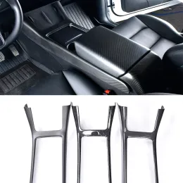 For Tesla Model 3 Y 2019-2023 True Carbon Fiber Central Control Side Stick Saddle Decorative Frame Interior Modification