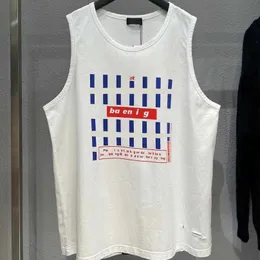 Designer Kvinnokläder 20% rabatt på skjorta Differentiera Market High Edition Vertical Stripe Printed Hylsa unisex casual sport OS Tank Top