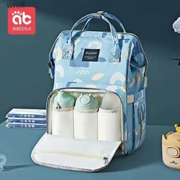 Blöja väskor aibedila vattentät mamma väska för mamma ryggsäck stor kapacitet fashionabla resor mödrar pojke ryggsäck bebisar ryggsäckar ab353l231110