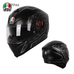 AGVフルフェイスモトクロスヘルメットAGVオートバイヘルメット新しいK5Sメンズアンドレスレース4シーズンデュアルレンズフルヘルメット認定ライトアンチミストバイク