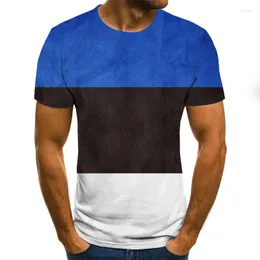 Męskie koszulki T-shirt w 3D Kreatywny design dla mężczyzn i kobiet National Flag T-shir