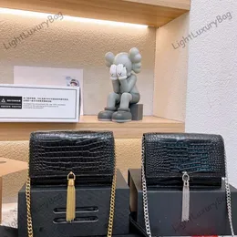 Projektantka Woman Bag luksusowy klasyczny krokodyl skóra moda zakupy torby na ramię torebka żelaza łańcuch crossbody torebki 231129