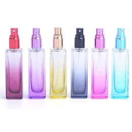 100pcs 20ml Long Square Glass Empty Perfume Bottle Nebulizer Spray Fill Bottle Perfume Box Travel Portable Sample Empty Bottles