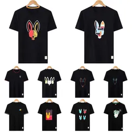 Physcho Bunny Summer Casual Bunny T Shirt Mens Womens Skeleton Rabbit 2024 Men Shirt Fashion Designer Tshirt Short Sleeve Man Topps Size M-3XL 414