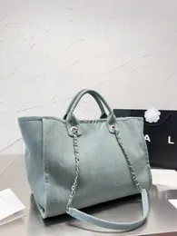 borse nero sacchetto della spazzatura design denim argento antico borsa tote grande borsa a tracolla da donna borsa per la spesa borsa borsa del progettista canale