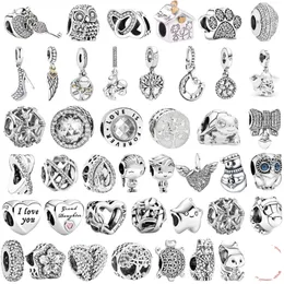 925 Pounds Silver New Fashion Charm Original Round Beads, New 925 Sterling Silver Fall in love Family Tree Snowflakes Dangle Beads , Compatible Pandora Bracelet, Beads
