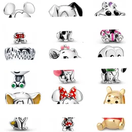 New Bear Mouse Charms Moda Pingente fofo Donkey Bads Diy Fit Pandora Designer Bracelet Mulheres Jóias de Party Gifts