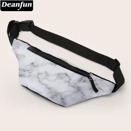 Torby w talii Deanfun Pasporka dla kobiet marmurowe wydrukowane panie White Fanny Pack 18060