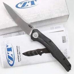 ZT 0707CF FILLER katlanır bıçak 20cv taş yıkama bıçak bilyalı rulman hızlı açık EDC cep hediye klasör bıçakları perakende kutusu ile