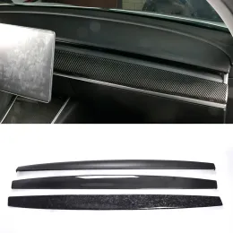 Tesla Model 3 Model Y 2021 2022 2023 Gerçek Karbon Fiber Merkezi Konsolu Console Trim Car Inter Aksesuarları