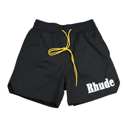 Rhude Desinger Short Fashion Sport Pants Men Womens Leather Shorts US Size S-XL