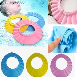 Toucas de banho para bebês, crianças, seguro, shampoo, banho, banho, chapéu, protetor de cabelo, ajustável, elástico, shampoo, l231110