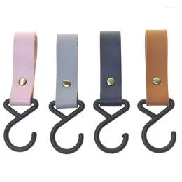 Keychains Outdoor Camping Kitchen Supplies Drying Rack PU Hook S-shaped Leather Lanyard For Keys Keychain Accessories