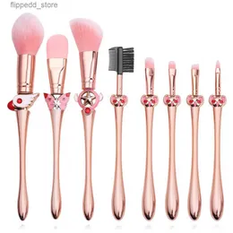 Makeup Brushes Sexig liten midjedesign Cardcaptor Sakura Makeup Borstar Set Foundation Powder Blush Eyelash Lip Makeup Brush Cosmetic Tool Kit Q231110