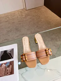Luxury Sandals tofflor varumärkesdesigner Kvinnor damer ihålig plattform gjord av transparent material mode sexig Sunny Beach Woman Slipper Slipper