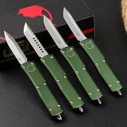 Green UTX UT 85 70 시리즈 나이프 마이크로 울트라 기술 패스트 오픈 EDC 자체 방어 군용 전술 전술 kocketknives d2 블레이드 더블 에지 UT85 나이프