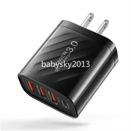 유니버설 4 USB PD USB C WALL Charger EU US UK AC 홈 여행 유형 C USB-C 전원 어댑터 충전기 iPhone iPhone 14 15 12 13 Samsung Huawei B1