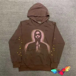 Erkek Hoodies Fashion Sp5der 555555 Sweatshirts Tasarımcı Kahverengi Dünya Geniş Örümcek Kaput 2023 Erkekler 1 Ana Sokak Hip Hop Genç Haydut Sweaters Gevşek Kesim