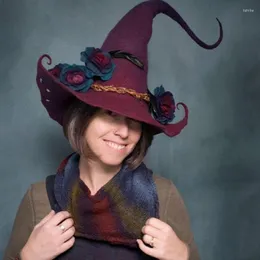 Forniture per feste bellissime fiore artificiale angolato witch hat wizard wizard halloween novità oggetto arredamento