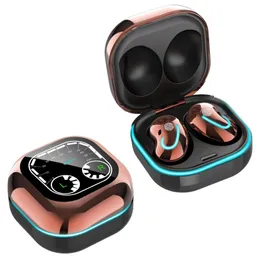 S6 TWS Bluetooth -hörlurar trådlösa öronsnäckor 8D Hifi Stereo Sound Sport Earphones With Charge Box