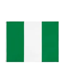 Shpping in Nations Flagi 3x5ft 90x150cm Zielona biała NGA NG Nigeria Flaga Nigerian Banner na wewnętrzną dekoratio2161908