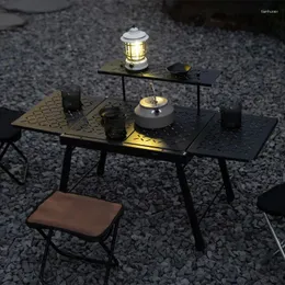 Camp Furniture Tryhomy 2-teiliger zusammenklappbarer IGT-Tisch für den Außenbereich, Aluminiumlegierung, leicht, tragbar, taktischer Camping-Kohlenbeckenbrenner