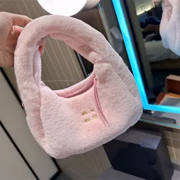 Designer Bag Women Pink Bags Fuzzy Tote Bag mm Hobobag 5 Colors Luxury Handbag Lady Totebag Cross Body High Quality