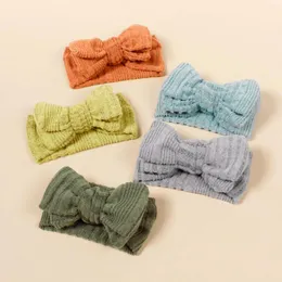 Hair Accessories 11Pcs/Lot Large Double Layer Baby Girl Headband Knitted Knotted Bow Headwraps For Born Infant Accessory