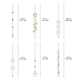 Bahçe Dekorasyonları 12 Stil Asma Kolye Hafif Çarpıcı Etkisi Mükemmel Moon Star Suncatchers Chandelier