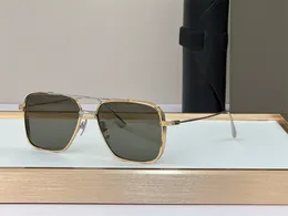 Luxusmarke Designer Vintage Herren Sonnenbrille Männer Frauen Metall quadratische flache Oberseite Sonnenbrille Outdoor Lünette Lentes 157