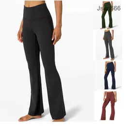 LULULEMEN Womens Yoga Pants Leggings Pants Women kläder i full längd Skinny Flare 5 färger tillgängliga Elastiska midja kvinnor leggings jogging kostymer träningsdräkt