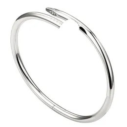 Goldarmband Nagelarmband Designer Armreifen für Damen Herren Edelstahllegierung Armband18K vergoldetes Silber Rosenschmuck Diamantarmbänder