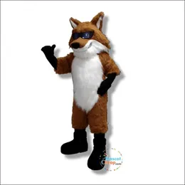 Halloween okulary Fox Mascot Costume Plusz Kostium Kostium Kostium fantazyjny sukienka reklama kostium urodzinowy strój