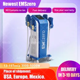 NEO Full Body Massager DLS-Emszero La nueva máquina Hi-EMT de 13 Tesla 5000W 5 PCS RF manijas con almohadillas de estimulación pélvica Opcional Emslim