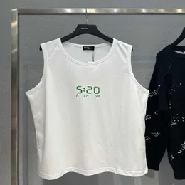 Tasarımcı Yeni Kadınlar Tişört Gömlek Yüksek Baskı 520 Özel Dijital Saat Glow Mektup Baskı Ins Sıradan Çok Yönlü Tank T-Shirt