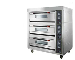 Electric Ovens 3 Layer 6 Trays Commercial Bread Pizza Cake Baking Drying Egg Tart Chicken Biscuit Cookie Bakery Oven For Sale