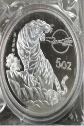 Detalhes sobre Detalhes sobre Shanghai Mint Chinese 5 onças Ag 999 prata DCAM Proof Art Medal7923427