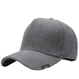 Ball Caps Top Big Size Felt Basebal Hats Man Woman Winer Outdoors Warm Wool Sport Snapback Cap 56-60cm 60-65cm