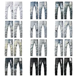 Lila Jeans, zerrissene Designer-Jeans, hochwertige Designer-Jeans, Miri-Jeans, modische Herrenjeans, Motorrad-Stil, Denim-Hose, Distressed-Biker-Stickerei, Patch L