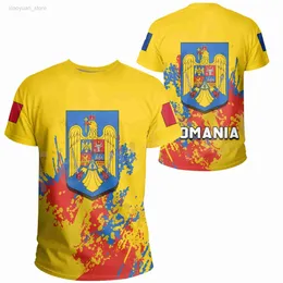 Men's T-Shirts Tessffel Romania Europe Country Flag Symbol Colorful 3DPrint Summer Streetwear Casual Unisex Short Sleeve T-Shirts Men/Women A1 M230409