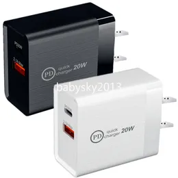 Carregadores rápidos rápidos Ue US Power Adapter Tipo c PD USB C Carregador de parede plugues para iphone 15 11 12 13 14 Samsung Smart Mobile Phone B1