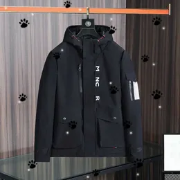 Monclairs tasarımcısı Fransız markası aşağı kış kalın termal ceket açık kayak takım elbise palto siyah ceket baskı rahat