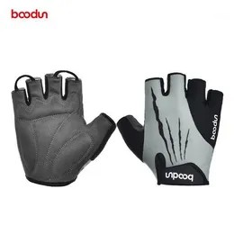 Luvas de ciclismo Um par Boodun Half Finger Anti-Mtb Road Mountain Bike Bicycle Gel