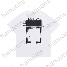 Men's T-shirts Sketch Drop Ink Arrow Print Short Sleeve American High Hip Hop Street T-shirt Top Women's Fashion Printed Letter x the Back