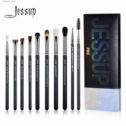 فرش المكياج Jessup Eyeshadow Makeup Brush Set 10pcs Professional Eye Lash Lash Blending حاجب حاجب حاجب كيتس التجميل Q231110